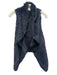 Metric Knits Size S Navy Blue Rabbit Fur Sleeveless Knit Open Front Vest Navy Blue / S