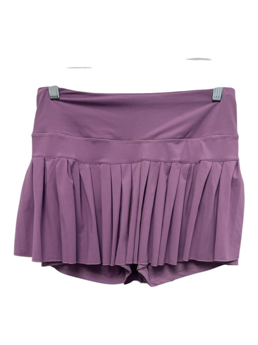 Goldhinge Size L Purple Polyester & Spandex Pleated Tennis Mini Skort Purple / L