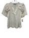 Sea New York Size 4 White Cotton & Spandex Short Sleeve Ruffle Surplice Top White / 4