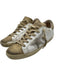 Golden Goose Shoe Size 39 White, Gold, Gray Leather Metallic Accent Sneakers White, Gold, Gray / 39