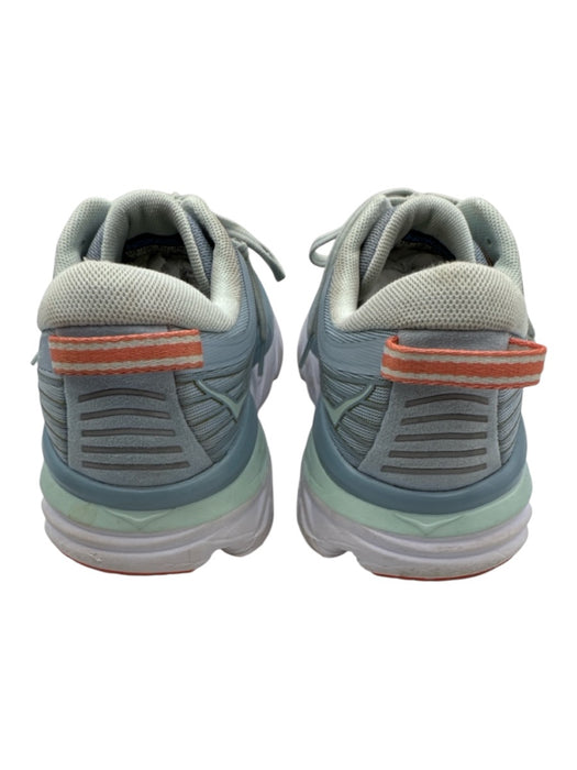 Hoka Shoe Size 9 Blue, Green, Orange Synthetic Knit Lace Up Logo Sneakers Blue, Green, Orange / 9