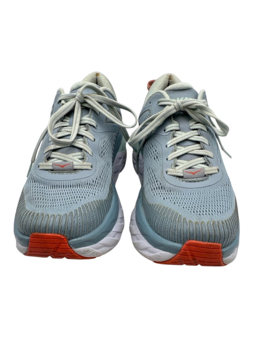 Hoka Shoe Size 9 Blue, Green, Orange Synthetic Knit Lace Up Logo Sneakers Blue, Green, Orange / 9