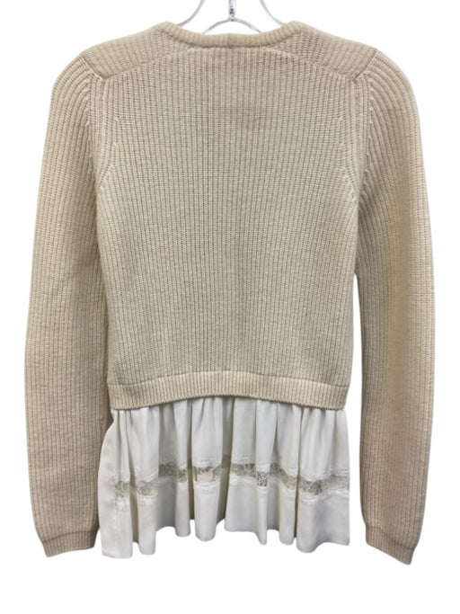 N 21 Size XS Cream Wool Mixed Fabric Lace Detail Sweater Cream / XS
