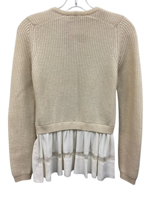 N 21 Size XS Cream Wool Mixed Fabric Lace Detail Sweater Cream / XS