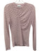 Ganni Size S Pink Poly Blend Lace Long Sleeve Ruched Top Pink / S
