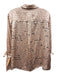 Cinq a Sept Size S Pink & Black Silk Printed Button Front Long Sleeve Top Pink & Black / S