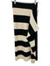 Tibi Size XXS/XS Black & White Wool Striped Long Sleeve high neck Skirt Set Black & White / XXS/XS
