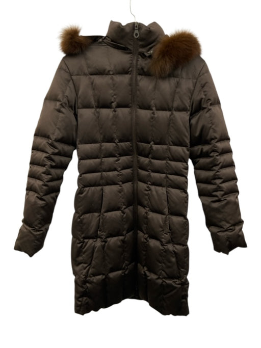 Searle Size 2 Dark Wash Polyester Long Sleeve Quilted Down Filling Hooded Coat Dark Wash / 2