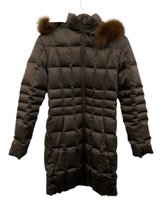 Searle Size 2 Dark Wash Polyester Long Sleeve Quilted Down Filling Hooded Coat Dark Wash / 2