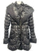 Ciao Milano Size Small Gray Black Nylon Long Sleeve Quilted Polyester Fill Coat Gray Black / Small