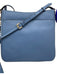 Michael Kors Blue Pebbled Leather Gold hardware Top Zip Square Bag Blue / Small