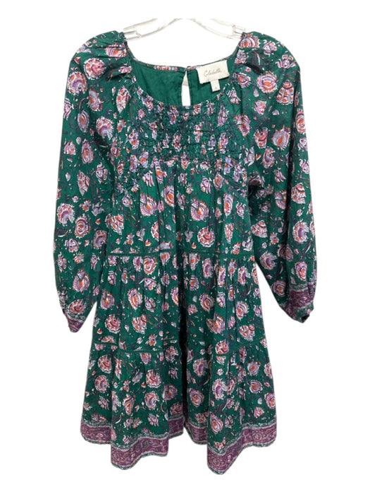 Cleobella Size S Green, Purple, Orange Cotton Long puff sleeve Tiered Dress Green, Purple, Orange / S