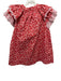 Ulla Johnson Size 2 Red & White Cotton Short Sleeve Floral V Neck Neck Tie Top Red & White / 2