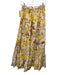 Significant Other Size 4 Cream, Brown & Yellow Linen Blend Floral Tiered Skirt Cream, Brown & Yellow / 4