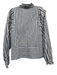 Cleobella Size M White, Blue & Black Cotton & Linen Striped Button Up Shirt Top White, Blue & Black / M