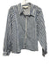 Cleobella Size M White, Blue & Black Cotton & Linen Striped Button Up Shirt Top White, Blue & Black / M