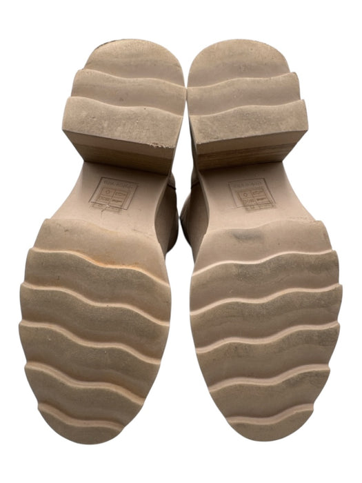 Dolce Vita Shoe Size 9 Beige Leather Upper Suede Elastic Sides Back Zip Boots Beige / 9
