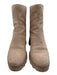 Dolce Vita Shoe Size 9 Beige Leather Upper Suede Elastic Sides Back Zip Boots Beige / 9