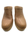 Kimberly Whitman for Antonio Melani Shoe Size 9.5 Beige Leather Upper Clog Mules Beige / 9.5