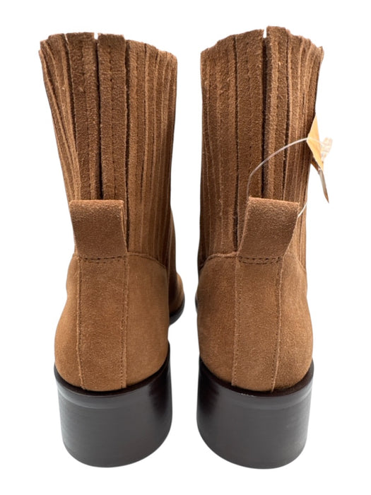 Dolce Vita Shoe Size 8.5 Brown Leather Upper Suede Elastic Ankle Pull Tab Boots Brown / 8.5