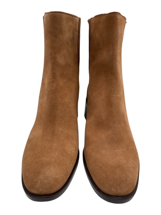 Dolce Vita Shoe Size 8.5 Brown Leather Upper Suede Elastic Ankle Pull Tab Boots Brown / 8.5