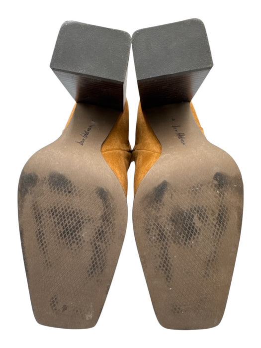 Sam Edelman Shoe Size 9.5 Tan Brown Leather Upper Suede Side Zip Ankle Boots Tan Brown / 9.5