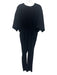 IRO Size 26 Black Polyester Short Sleeve Open Back Slim Leg Sash Jumpsuit Black / 26