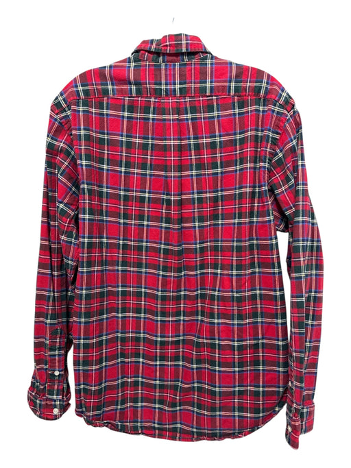 Ralph Lauren Size L Red & Multi Cotton Plaid Button Down Men's Long Sleeve Shirt Red & Multi / L