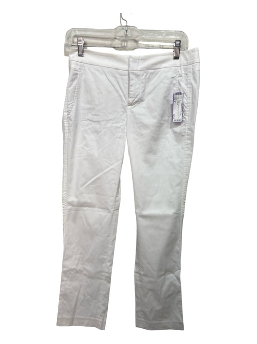 Vince Size 2 White Cotton Mid Rise Slim Fit Pants White / 2