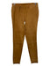 Hotel Particulier Size 38 Brown Polyester Elastic Waist Skinny Suede Pants Brown / 38