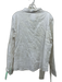 Calypso St. Barth Size L White & Silver Linen Metallic Thread Long Sleeve Top White & Silver / L