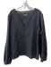 J. Crew Size XL Black Long Sleeve Eyelet Lace Scallop Trim Top Black / XL