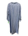 J. Crew Size XL Periwinkle Blue Linen Chest Pocket Maxi Slit Dress Periwinkle Blue / XL