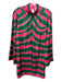 Alden Adair Size L Green & Pink Polyester Striped Keyhole Back Pockets Dress Green & Pink / L