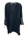 Johnny Was Workshop Size XL navy blue & multi Ramie Long Bell Sleeve Dress navy blue & multi / XL