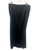 Brooks Brothers Size 14 Black Satin Pockets Back Slit Maxi Skirt Black / 14