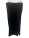 Brooks Brothers Size 14 Black Satin Pockets Back Slit Maxi Skirt Black / 14