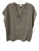 Joie Size S Gray Polyester V Neck Heathered Cap Sleeve Boxy Top Gray / S