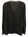 T Tahari Size 2 Black Polyester Long Sleeve Buttons pleats Top Black / 2