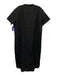 Standard James Perse Size 4 Black Linen Short Sleeve Button Up Midi Dress Black / 4