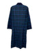 Sail To Sable Size L Blue & Green Cotton Tunic Maxi Embroidered Design Dress Blue & Green / L
