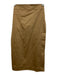 Ann Mashburn Size XL Tan Cotton Sateen Wrap Midi Skirt Tan / XL