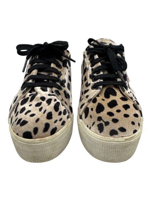 Superga Shoe Size 8.5 Tan & black Synthetic Leopard Print Lace Up Sneakers Tan & black / 8.5