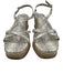 Paige Shoe Size 9.5 White & Brown Leather Wedge Raffia Strappy Sandals White & Brown / 9.5