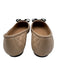 Salvatore Ferragamo Shoe Size 9 Beige & Black Leather Quilted Patent Toe Flats Beige & Black / 9