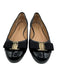Salvatore Ferragamo Shoe Size 9 Black Leather Quilted Patent Toe Flats Black / 9