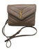 Saint Laurent Beige Leather Gold Tone Hardware Quilted Chevron Bag Beige