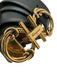 Salvatore Ferragamo Black Leather Gold Tone Buckle Knot Detail Prong Close Belts Black / 90cm