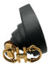 Salvatore Ferragamo Black Leather Gold Tone Buckle Knot Detail Prong Close Belts Black / 90cm