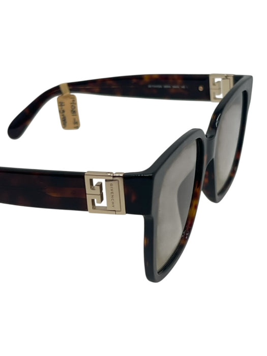 Givenchy Dark Brown Acetate Tortoiseshell Gradient Lens Square Flat Sunglasses Dark Brown